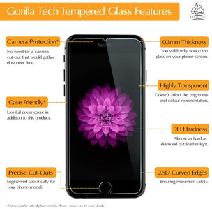 iPhone 15 Screen Protector Gorilla Tech Premium Tempered Glass Invisible Shield Cover 9H Hardness HD Quality Shatter & Scratch Resistant (Twin Pack)